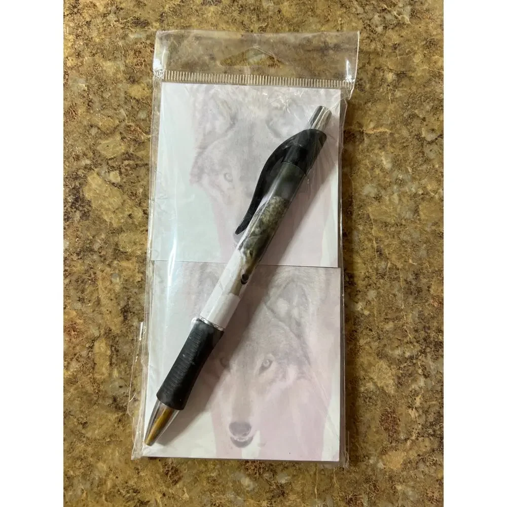 Wolf Sticky Notes and Pen Set